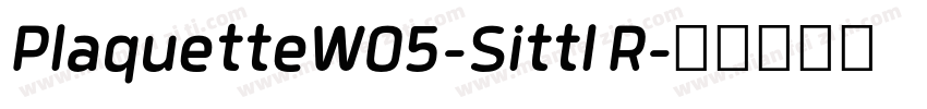 PlaquetteW05-Sittl R字体转换